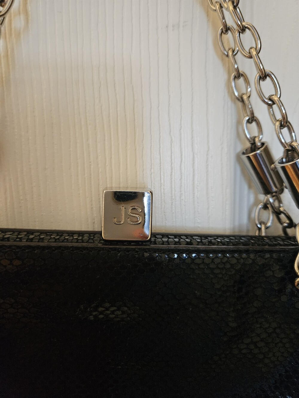 Jill Stuart Black Chain-Handle Evening Bag - Picture 2 of 9